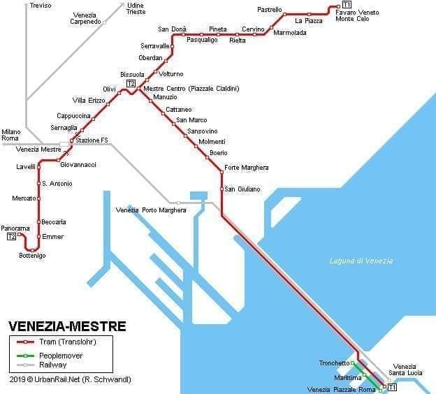 Venice railway stations map