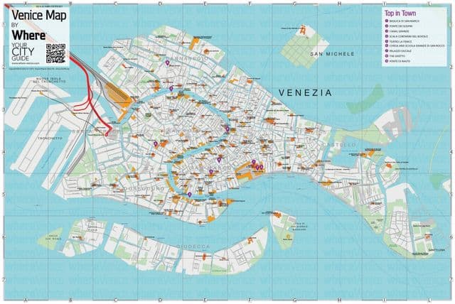 Venice walking tours map